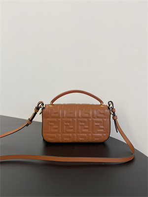 Fen.di BAGUETTE Phone Pouch Nappa Leather Brown