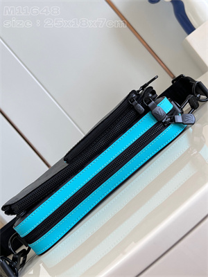 L.V Trio Messenger Monogram Eclipse Reverse coated canvas Turquoise M11648