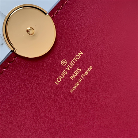 L.V Flore Wallet On Chain Monogram Canvas Fuchsia M67405