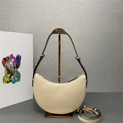 Prada Arqué leather shoulder bag Beige Color 1BC194