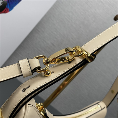 Prada Arqué leather shoulder bag Beige Color 1BC194