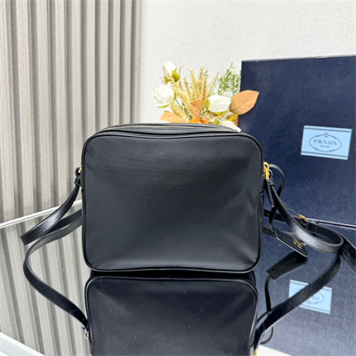 Prada Re-Edition 1978 Re-Nylon and Saffiano leather mini shoulder bag Black 1BH218