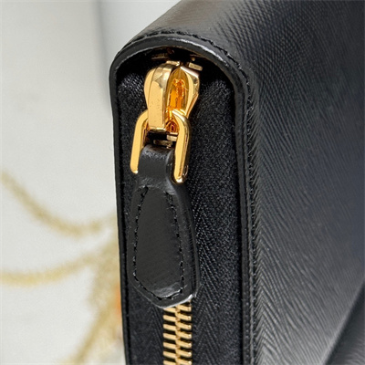 Prada Large Saffiano Leather Wallet Black 1ML506