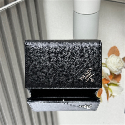 Prada Saffiano Leather Card Holder Black 2MC122