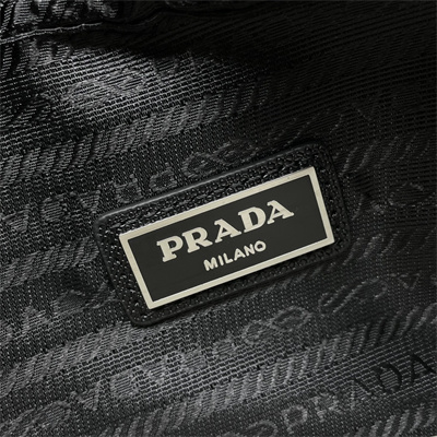 Prada Re-Nylon and Saffiano leather shoulder bag Black 2VH133B