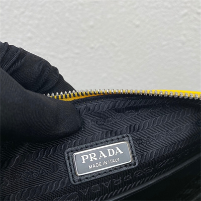 Prada Triangle leather shoulder bag Yellow Color 2VH155