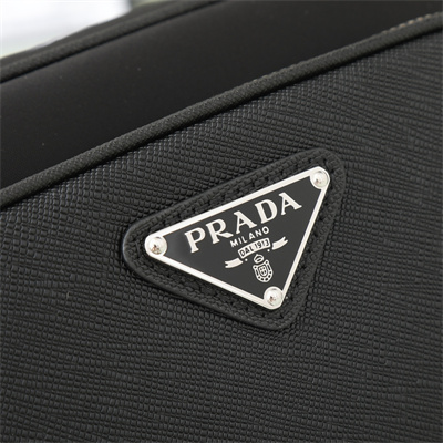 Prada Re-Nylon and Saffiano leather shoulder bag Black 2VH172