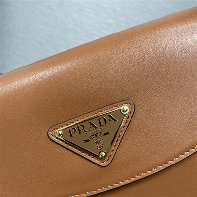 Prada Small leather shoulder bag Caramel 1BD358
