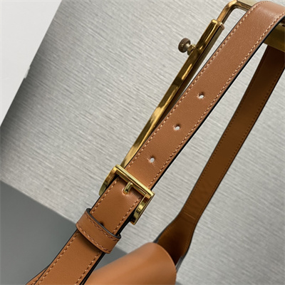 Prada Small leather shoulder bag Caramel 1BD358