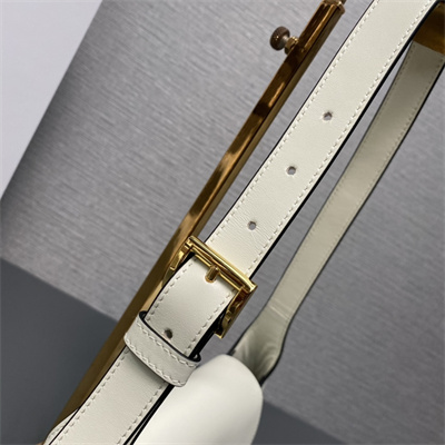 Prada Small leather shoulder bag White 1BD358