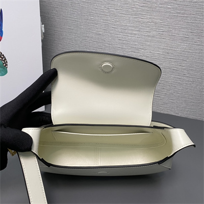 Prada Small leather shoulder bag White 1BD358