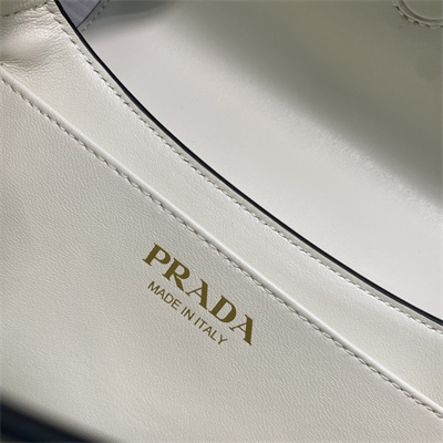 Prada Small leather shoulder bag White 1BD358
