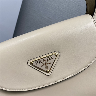 Prada Small leather shoulder bag Travertine 1BD358
