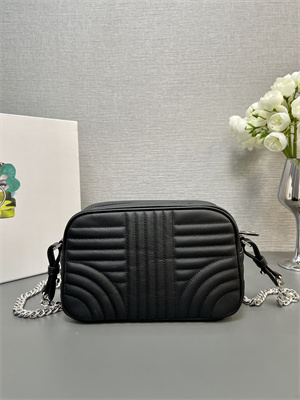 Prada Calfskin Diagramme Shoulder Bag Black 1BH083