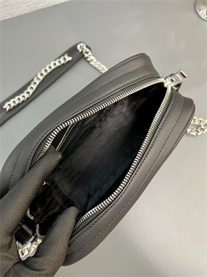 Prada Calfskin Diagramme Shoulder Bag Black 1BH083