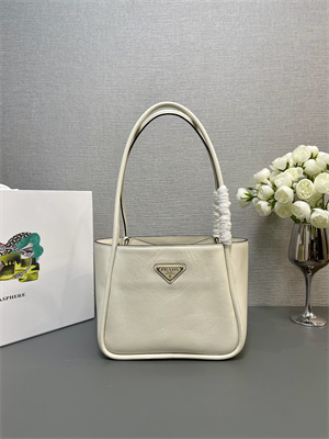 Prada Leather mini tote bag White 1BG539