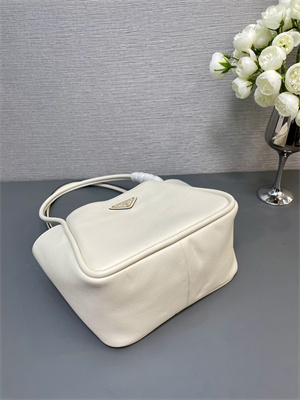 Prada Leather mini tote bag White 1BG539