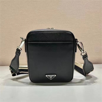 Prada Saffiano Leather shoulder bag In Black 2VH154