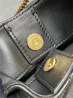 Y.S.L Sade HOBO BAG In Quilted Lambskin Black