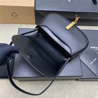 Y.S.L Mini Voltaire In Box Saint Laurent Black Color