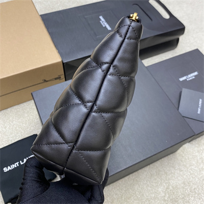 Y.S.L Sade Clutch In Quilted Lambskin Black