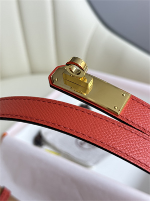 Hermes Kelly 18 Belt Epsom Leather Gold Hardware Watermelon Red