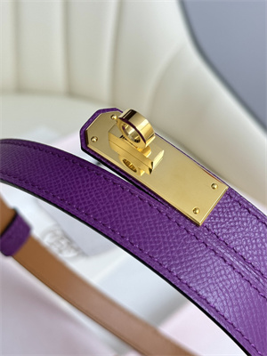 Hermes Kelly 18 Belt Epsom Leather Gold Hardware Purple