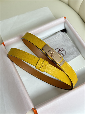 Hermes Kelly 18 Belt Epsom Leather Rose Gold Hardware Juane Amber