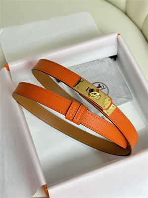 Hermes Kelly 18 Belt Epsom Leather Gold Hardware Orange