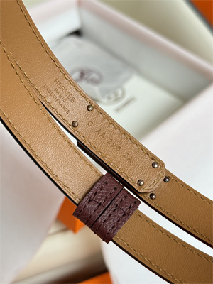 Hermes Kelly 18 Belt Epsom Leather Rose Gold Hardware Burgundy