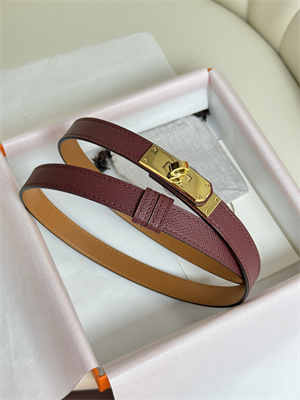 Hermes Kelly 18 Belt Epsom Leather Gold Hardware Burgundy