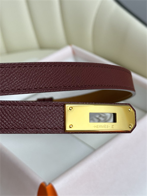 Hermes Kelly 18 Belt Epsom Leather Gold Hardware Burgundy