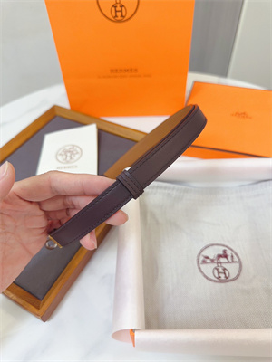 Hermes Kelly 18 Belt Cowhide Leather Gold Hardware Burgundy/Brown