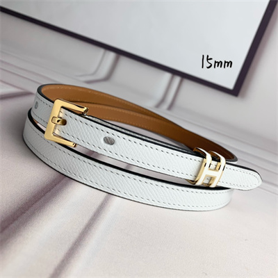 Hermes Pop H 15 belt Empsom Leather White/Brown