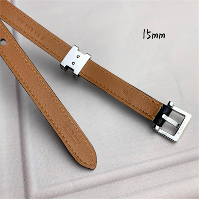Hermes Pop H 15 belt Empsom Leather White/Brown