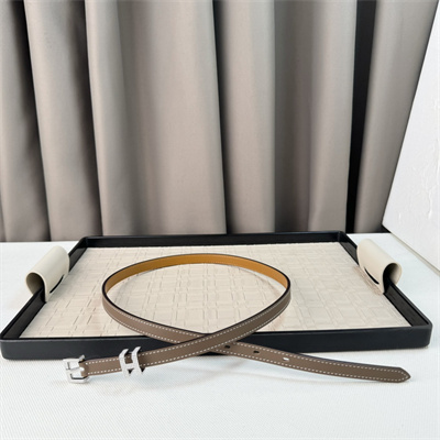 Hermes Pop H Guillochee 15 belt Cowhide Silver Tone Hardware Etoupe/Brown