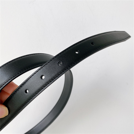 Celine TRIOMPHE Belt 25MM In Calfskin Gold Tone Buckle Black