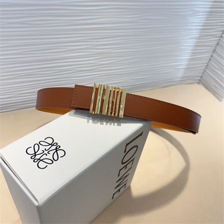 Loewe Belt In Calfskin 28MM Gold Hardware Brown