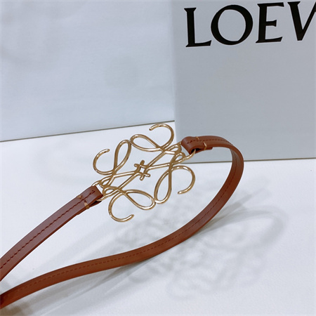 Loewe Belt In Calfskin 10MM Gold Hardware Brown