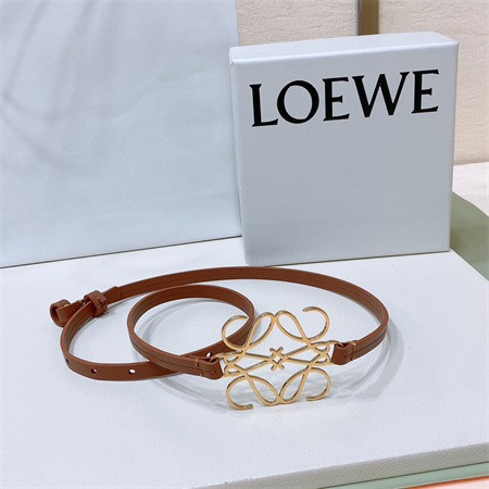 Loewe Belt In Calfskin 10MM Gold Hardware Brown