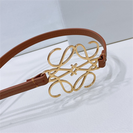 Loewe Belt In Calfskin 10MM Gold Hardware Brown