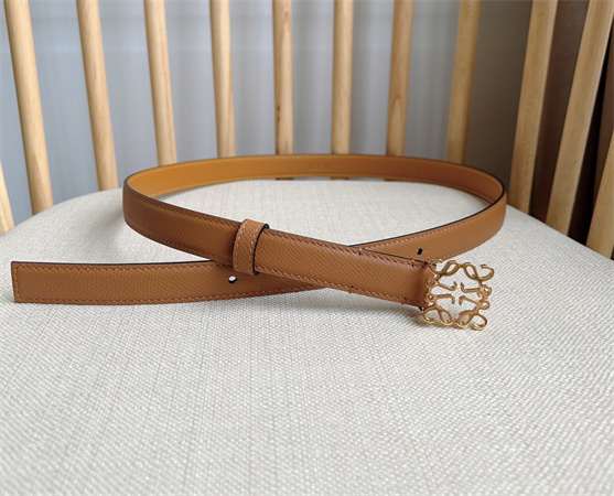 Loewe Belt In Calfskin 20MM Gold Hardware Brown