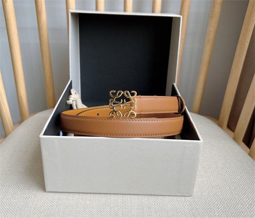 Loewe Belt In Calfskin 20MM Gold Hardware Brown