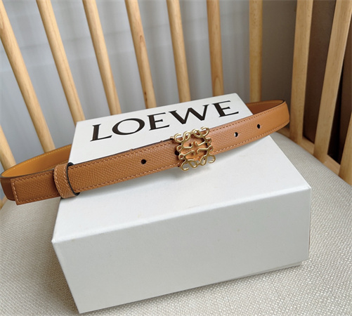 Loewe Belt In Calfskin 20MM Gold Hardware Brown