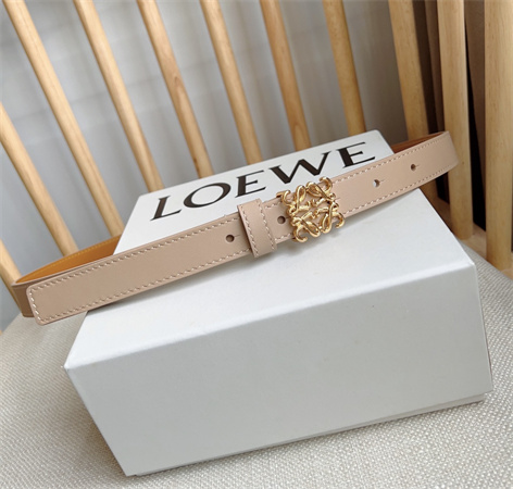 Loewe Belt In Smooth Calfskin 20MM Gold Hardware Nude Pink/Brown