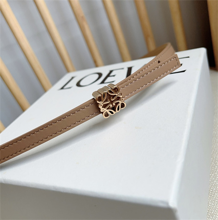 Loewe Belt In Calfskin 10MM Gold Hardware Brown