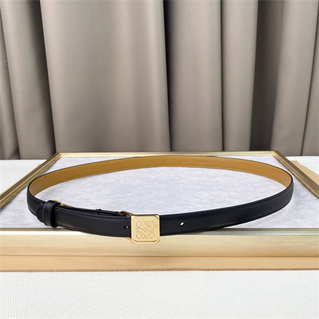 Loewe Belt In Calfskin 20MM Gold Hardware Black/Brown