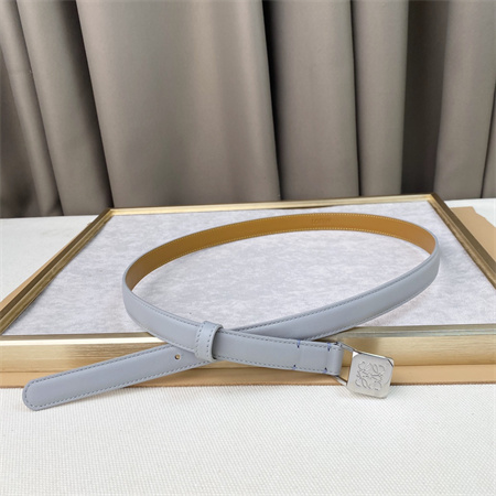 Loewe Belt In Calfskin 20MM Silver Hardware Blue