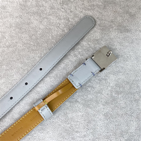 Loewe Belt In Calfskin 20MM Silver Hardware Blue
