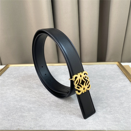 Loewe Belt In Calfskin 30MM Gold Hardware Black